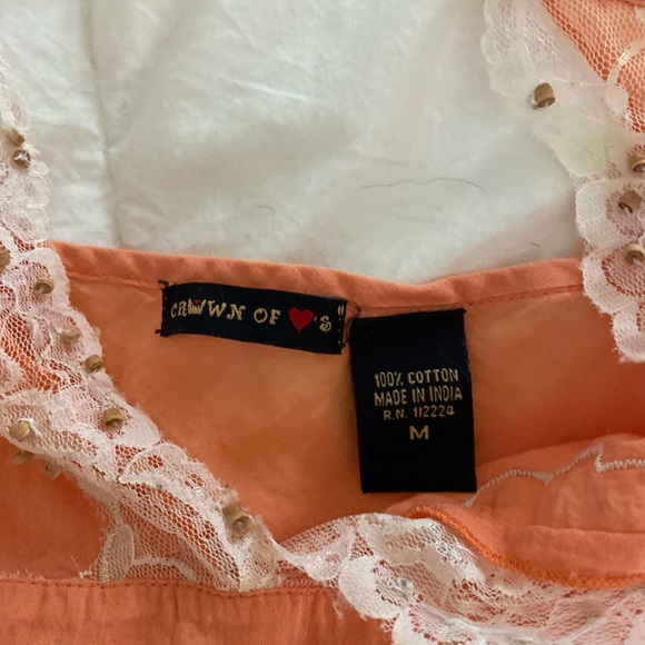 Coral colored cotton Tank top - Picture 5 of 5